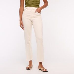 Abercrombie Curve Love Ankle Straight Ultra High Rise Jeans